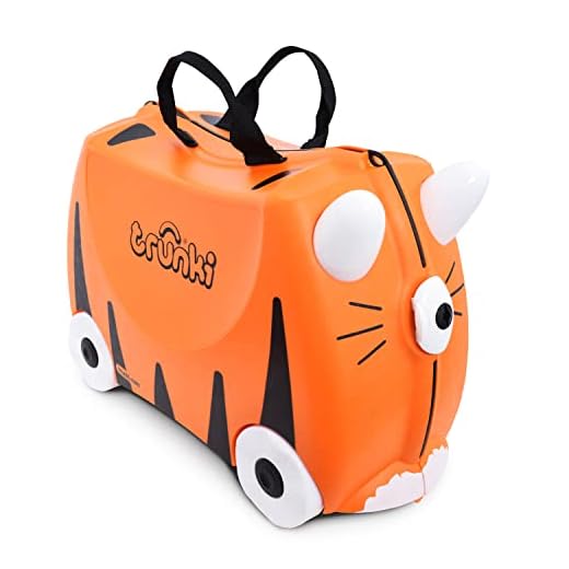 Trunki Maleta correpasillos y equipaje de mano infantil: Tigre Tipu (Naranja)