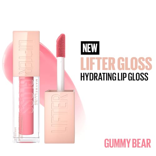 Image of Maybelline New York Lifter Gloss Hydrating Lip Gloss, Gummy Bear | Gloss Hydrating Honey'd Lip Gloss with Hyaluronic Acid