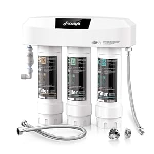 Frizzlife Under Sink Water Filter System, NSF/ANSI 53&42&372 Certified, 8 Layer 0.5 Micron Water Filtration Reduce Chloramine, PFOA/PFOS, Lead, Chlorine, Bad Taste & Odor, Under Counter, SK99-NEW