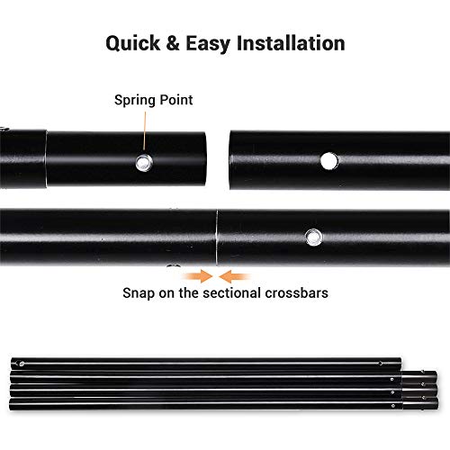 AW Backdrop Stand 10 x 7ft/3m x 2.1m Adjustable Parties Background Support System Stand with 2 Clamps 4 Clips 2 Sand… - Image 5
