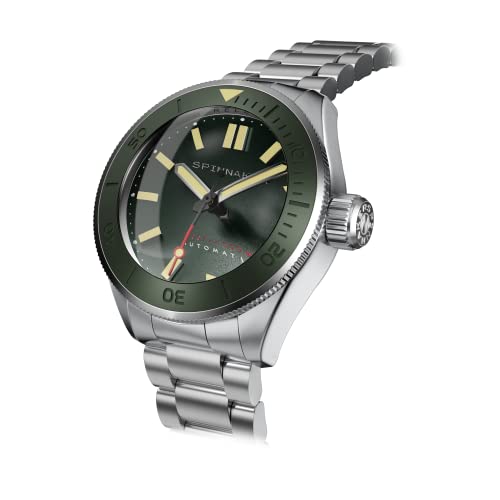 Image of Spinnaker Piccard Men's Automatic Dive Watch - Seiko NH35 Movement, Stainless Steel Case, Sapphire Crystal, 550m Water Resistant, Stainless Steel Bracelet, SP-5098