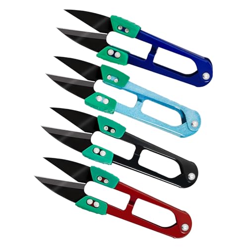 SHUNCHG Lot de 4 Ciseaux de Couture, Sécateurs, Ciseaux a Tissus, Coupe-fil, Mini Cisaille pour Plantes, Fournitures de Bricolage, Broderie, Tricot,...