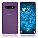 Produktbild PhoneNatic Case kompatibel mit Samsung Galaxy S10 Plus - lila Silikon Hülle matt Cover