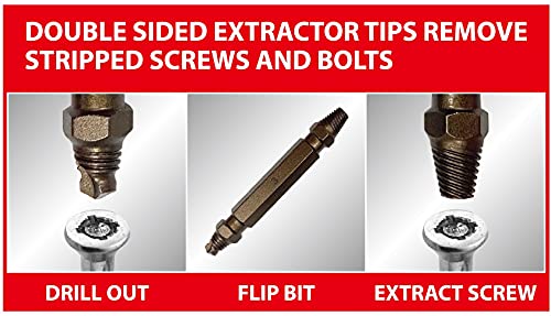 Extractor de tornillos BIG RED BHT-3ESE01 para sacar pernos barridos 5