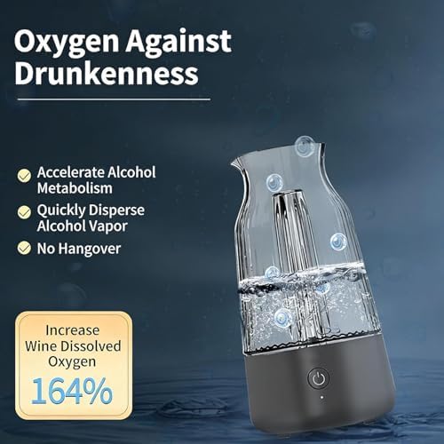 Aireador y dispensador de vino eléctrico, aireación de 30 segundos con un solo clic, vertedor de vino con bolsa de almacenamiento para vino tinto y whisky