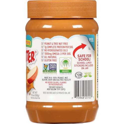 WOWBUTTER Natural Peanut Free Creamy, 1.1 Lb Jar (Pack of 3)