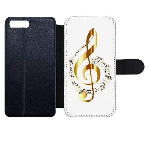 Étui cuir iPhone SE 2020 clé de sol housse protection pour musicien
