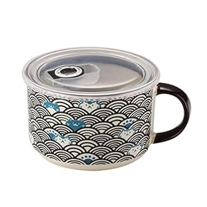 Bcjmkdx BCJMKDX Keramik-Suppenschüssel mit Deckel