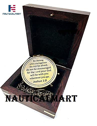 Brújula Nautical-Mart Grabada con Caja de Madera miniatura 3