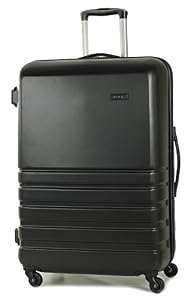 Rock Rock Byron LEICHT HARTSCHALEN vier mit Rollen Koffer - Schwarz, Large - 74 x 50 x 28 cm - 4.25 kg