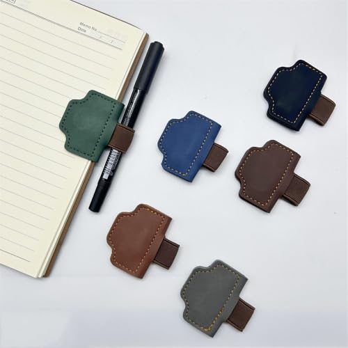 Marque-page magnétique cuir anti-perte de stylo pour grands lecteurs et carnets de notes