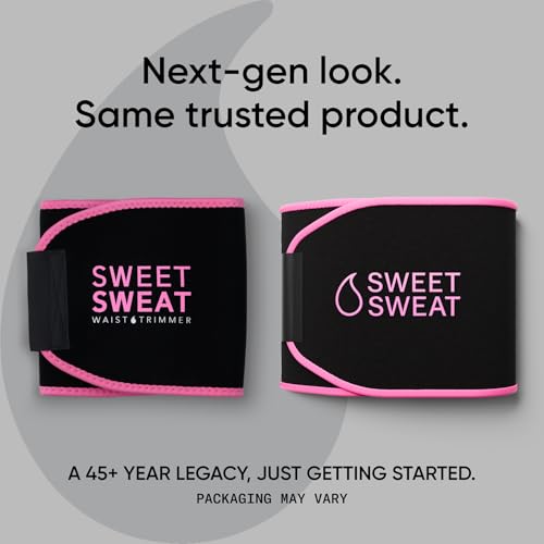 sports research sweet sweat waist trimmer core series - premium sweat enhancing fitness band for women amp men
