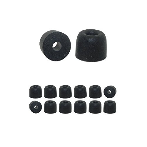 Earphones Plus Memory Foam Earbud Tips - Black