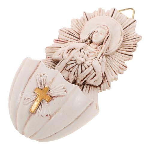 Vaguelly Bénitier Mural Résine Pour Décoration Église Catholique Élégant Et Ajoutant Une Touche De Foi à Tout Espace