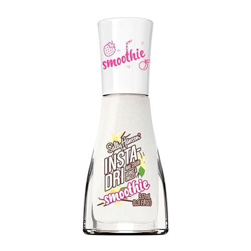 Sally Hansen Insta-Dri the Smoothie Shop Collection, Vanilla Bean Vibe​, Nail Polish, Satin-Matte Finish, Quick-Dry Nail Polish, One-Coat Application, 0.31oz