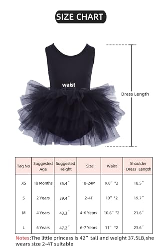Image of Girls' Camisole Dance Tutu Leotard with Fluffy 4-Layers Ballet Dress for Ballerina (18 Months - 7 Years)
