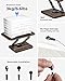 Viozon Book Stand for Reading, Book Holder 360° Rotating Base with Pen Slot, Foldable Reading Display Stand with Elastic Page Clips for Cookbook, Recipe, Textbook, Tablet, Laptop