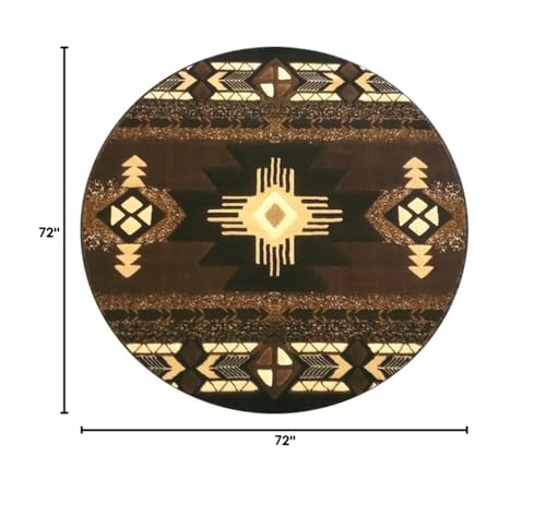 Tapete Decorativo Champion Rugs Diseño Brown Redondo 2.01 m miniatura 2