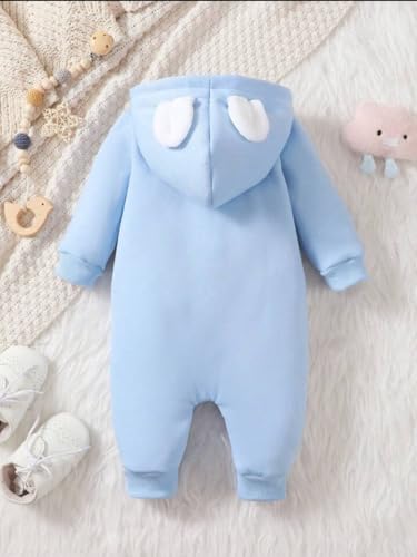Image of First Kick Baby and Kids cotton fleece romper jumpsuit onesie sleepsuit clouds embroided