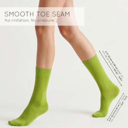 Image of Mysocks Unisex Extra Fine Combed Cotton Crew Socks |5 Pairs Set | Seamless Toe | Make Your Steps Enjoyable