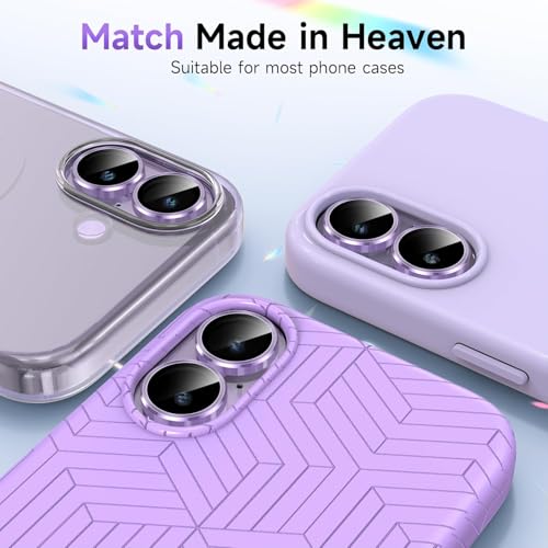 Image of Lensarmor Compatible With Lavender iPhone 17 Camera Lens Protector - 9H+ Tempered Glass with Diamond Coating, Scratch Resistant, Flash-Friendly Premium Lens Cover
