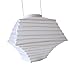 Set of 2 White Outdoor Rhombus Shaped Roby Solar Lanterns