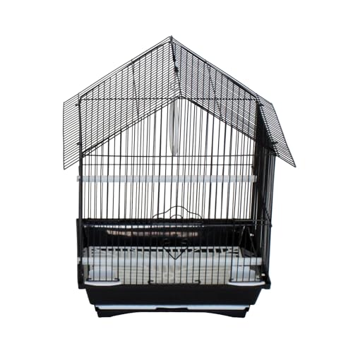 YML A1114MWHT Cage periquito pequeno estilo casa, 28 cm x 23 cm x 40 cm