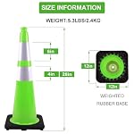 8 Pack 28" Traffic Safety Cones, Green Cones Construction Cones - Image 7