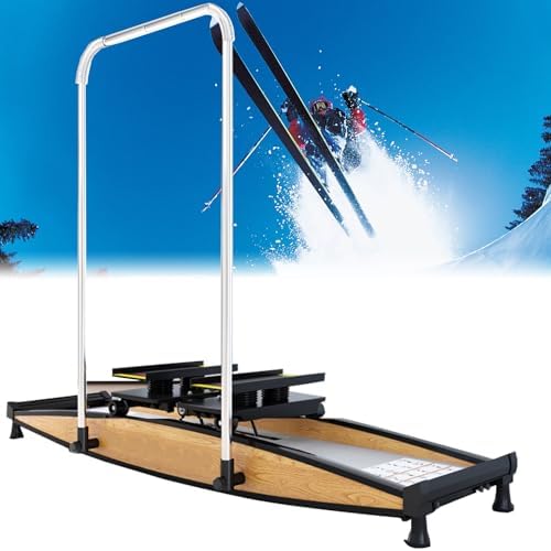 Máquina de ejercicio simulador de esquí, equipo de entrenamiento cardiovascular y muscular multifuncional para fitness en interiores, resistencia ajustable para gimnasio y entrenamiento en casa