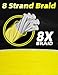 BLUEWING Braided Fishing Line 8 Strands PE Braid Fishing Lines Thin Diameter & Abrasion Resistant Fishing String for Saltwater Fishing 65LBS 500YD Yellow