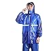 Produktbild EWQG-Pfanne Regenbekleidung und Regenhosenanzug, Wasserdichter und Dicker Regenponcho Für Erwachsene, Doppelhut Schutz Regenmantel -AA Schutz Overall (Farbe : Blue, Size : M)