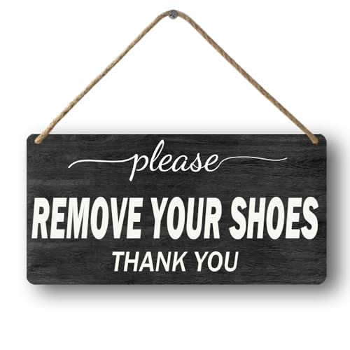 Please Remove Your Shoes Sign No Shoes Sign For House Take Your Off Wooden Signs For Front Door Please Remove Your Shoes Thank You Signs 6x12 Inch