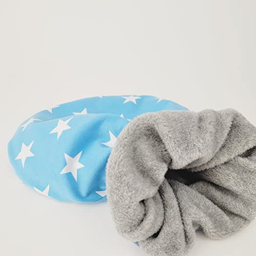 Lilakind Slaapzak trappelzak inbakerdoek lente/zomer sterren jeansblauw wit - Afbeelding 3