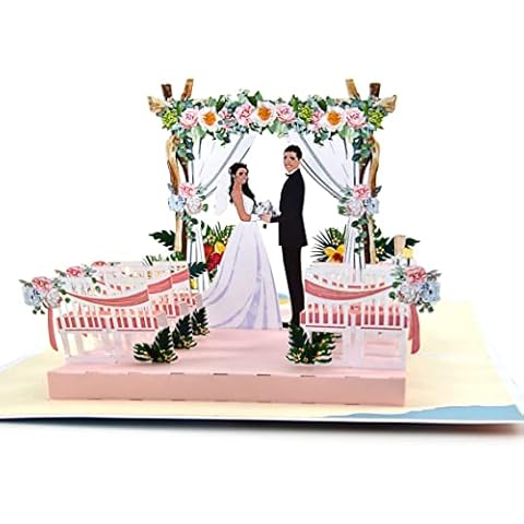 Beach Wedding Pop Up Card - A Match Made In Paradise Cover