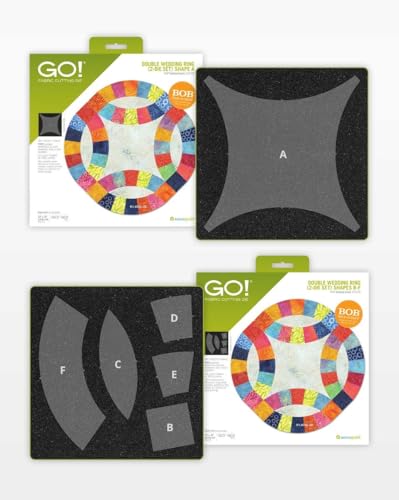 AccuQuilt GO! Fabric Cutting Dies; Double Wedding Ring (2 Die Set)
