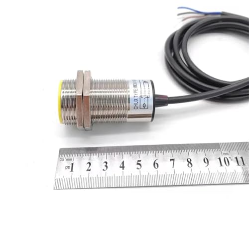 Interruptor industrial tipo cilindro M30 con sensor de proximidad NPN de 3 cables 3
