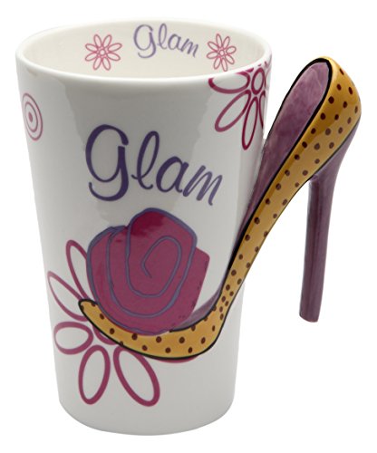 Taza blanca de porcelana 5 pulg con flores y taco aguja miniatura 1