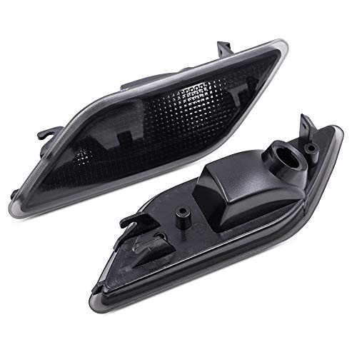Nslumo Xenon White Led Side Marker Lights For 2010-13 Mercedes Benz W212 Pre-Lci E-Class Smoked Lens Front Fender Marker Lamps With T10 Bulbs Oem Fit #TOP7