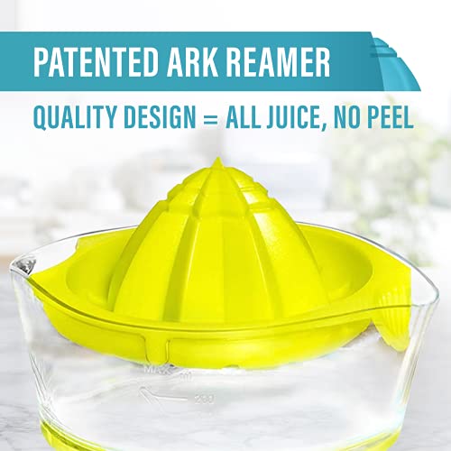 Ark Reamer Lemon Squeezer - Citrus Juicer, Bpa-Free, Anti-Slip Hand Press W/Measuring Cup - Easy To Use & Clean Manual Juicers For Fresh Orange Or Lime Juice - Kitchen Gadgets #TOP2