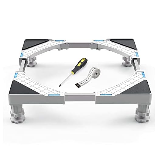 Adjustable Fridge Stand- Refrigerator Stand-Mini Fridge Stand- Washing Machine-Washer Stand-Strong Feet for Fridge- Mobile Base Stand with 4 Strong Feet Multi-Functional Base (4 Feet)