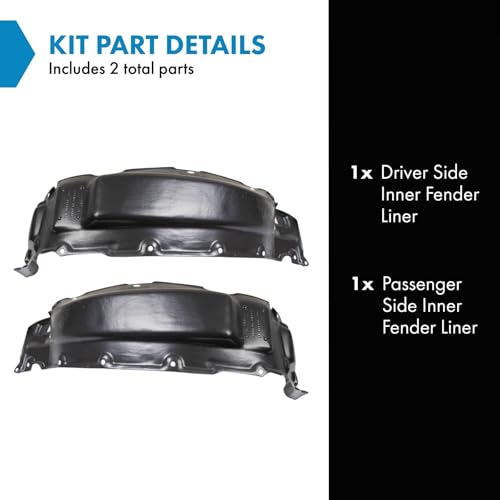 Image of TRQ Inner Fender Liner Set Compatible with 1998-2007 Toyota Land Cruiser TO1248114 TO1249114