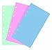 Filofax Personal - Recambio para agenda de anillas, hojas rayadas para notas, color verde, rosa y azul