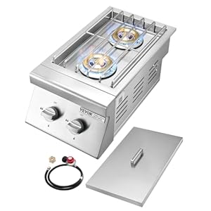 VEVOR Double Grilling Side Burners,...