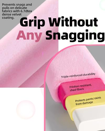 Image of Felt Hangers Pink Velvet Hangers, Cute Pants Hanger, 20 Pack Chic Hangers | 360 Rotatable Golden Hanger for Jean Slack Closet, Anti-Slip Lightweight Padded Slim Space Saving Flocked Trouser Hangar