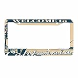 Nicokee Decorative License Plate Frame Welcome to California Car Tag Cover Aluminum Auto License Pla