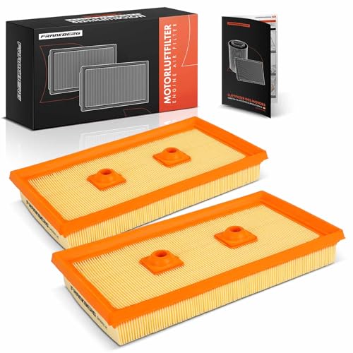 Frankberg 2x Engine Air Filters with Filters insert Compatible with A3 8P1 2003-2007 Octavi.a II 1Z3 2004-2008 Golf V 1K1 2003-2008 Passa.t 3C2 2005-2008 Replace# 03C129620B