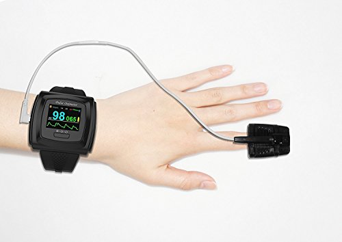Bluetooth-Enabled 50F Plus Wrist Pulse Oximeter Heart Rate Monitor with Innovo SnugFit Probe (not Compatible with Mac), M430N-WRBK-CTIM-V2, Jet Black - Thumbnail 3