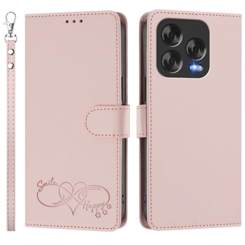 Étui pour ZTE Blade A55 et A35 avec rabat magnétique rose