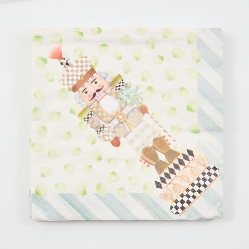 MACKENZIE-CHILDS Pack of 20 Dinner Paper Napkins Stylish Paper Napkins for Parties and More Nutcracker