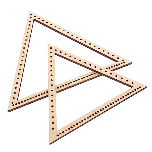 Housoutil Tapestry Knitting Machine DIY Kit Triangle Weaving Wood Frame Wall Tapestry